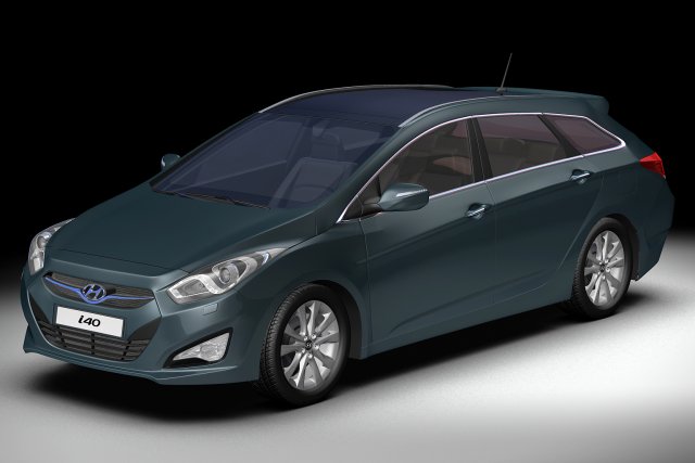 2012 hyundai i40 wagon Model 3D .c4d .max .obj .3ds .fbx .stl .blend 