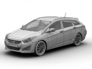 2012 hyundai i40 wagon Model 3D