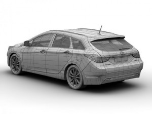 2012 hyundai i40 wagon Model 3D
