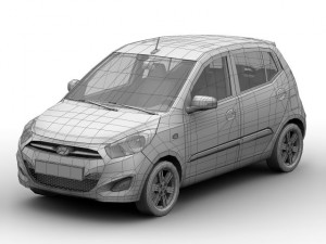 2011 hyundai i10 3D मॉडल