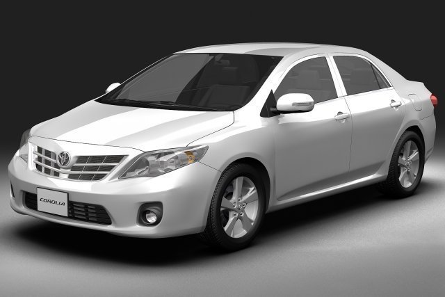 2011 toyota corolla 3D Модель .c4d .max .obj .3ds .fbx .stl .blend 