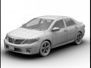 2011 toyota corolla 3D Модель