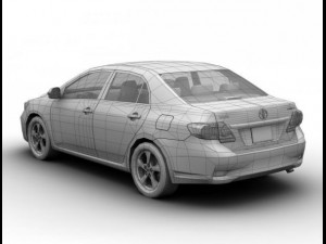2011 toyota corolla 3D Модель