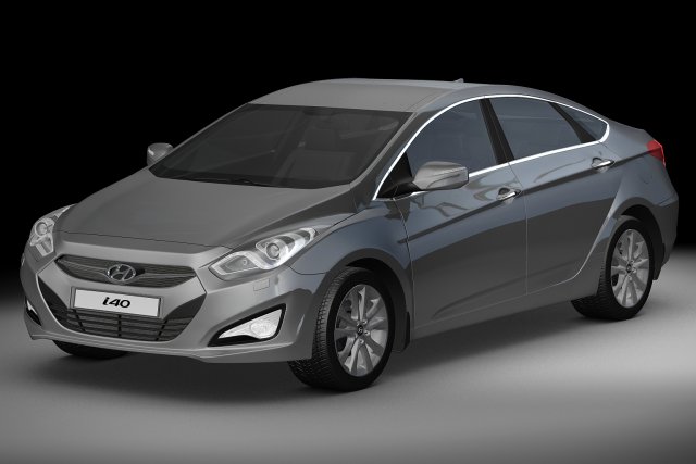 2012 hyundai i40 sedan 3D Model .c4d .max .obj .3ds .fbx .stl .blend 