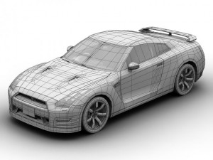 2011 nissan gtr 3D मॉडल
