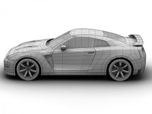 2011 nissan gtr 3D मॉडल