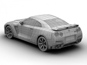 2011 nissan gtr 3D मॉडल