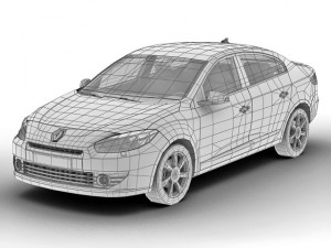 2011 renault fluence 3D Модель