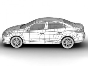 2011 renault fluence 3D Модель