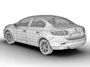 2011 renault fluence 3D Модель