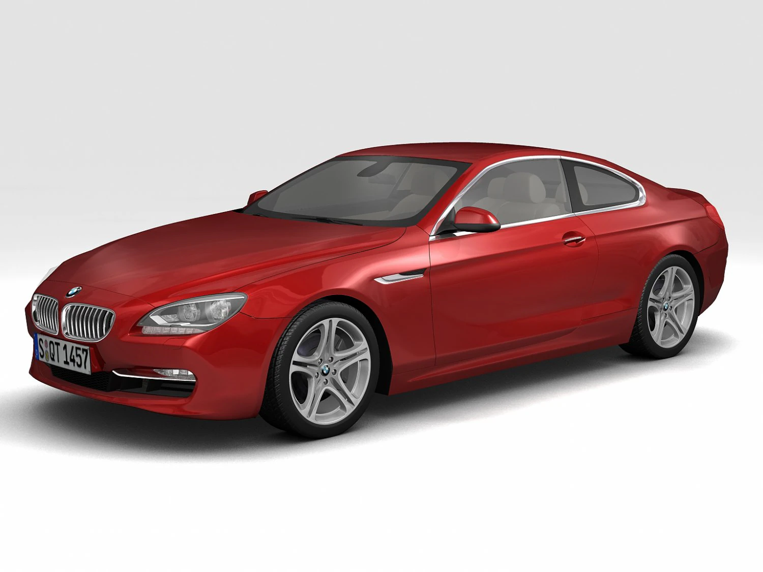 2011 bmw 6 series coupe 3D Model .c4d .max .obj .3ds .fbx .stl .blend