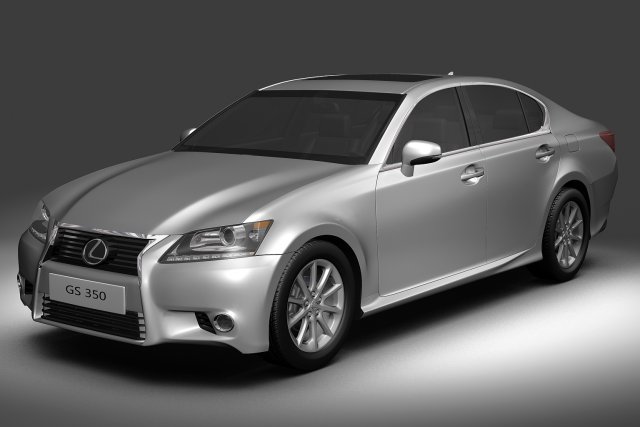 2013 lexus gs350 3D Model .c4d .max .obj .3ds .fbx .stl .blend 