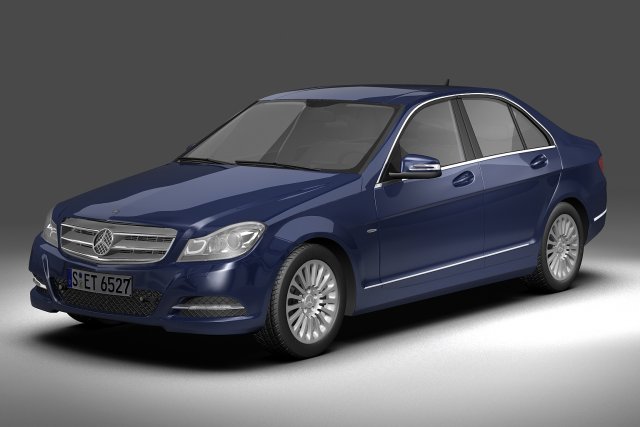 2012 mercedes benz c class Modello 3D .c4d .max .obj .3ds .fbx .stl .blend 