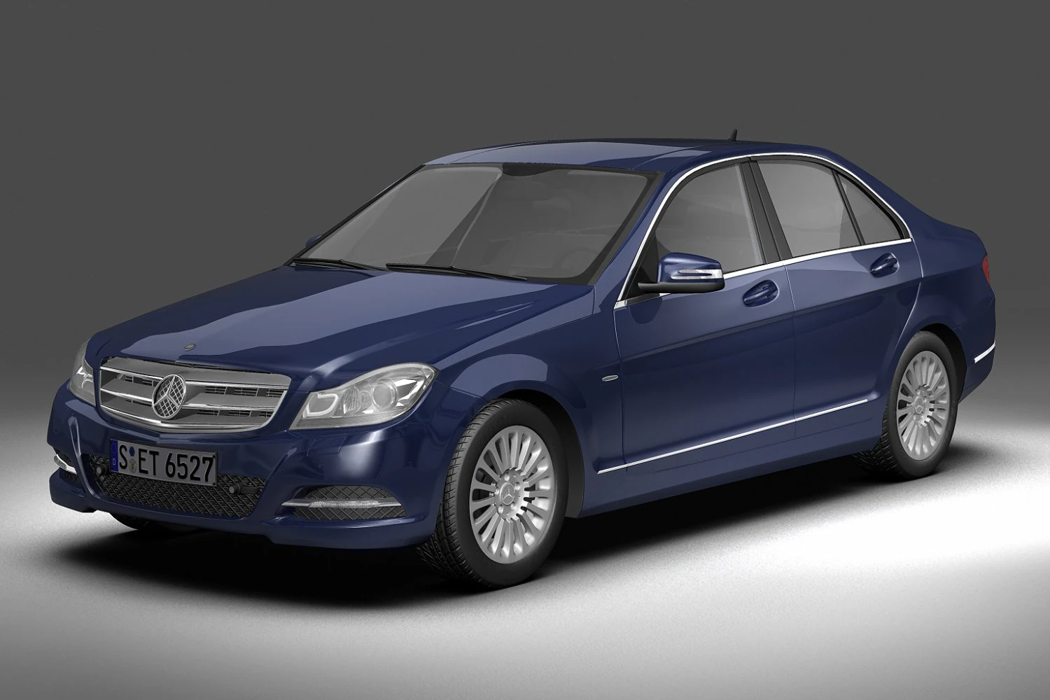 2012 mercedes benz c class 3D Model .c4d .max .obj .3ds .fbx .stl .blend