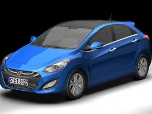 Hyundai i30 elantra 2013 универсал 3D Модель