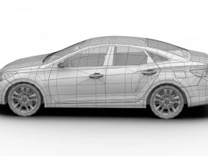 2012 hyundai azera 3D Model