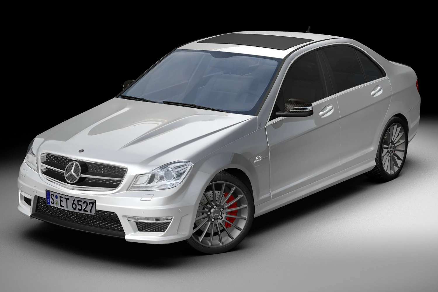 2012 mercedes benz c63 amg 3D Model .c4d .max .obj .3ds .fbx .stl .blend 