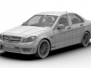 2012 mercedes benz c63 amg Modelo 3D