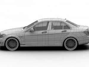 2012 mercedes benz c63 amg 3D Model