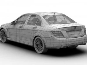 2012 mercedes benz c63 amg 3D Model