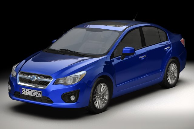 2012 subaru impreza g4 3D Modell .c4d .max .obj .3ds .fbx .stl .blend 