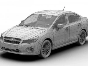 2012 subaru impreza g4 3D Model