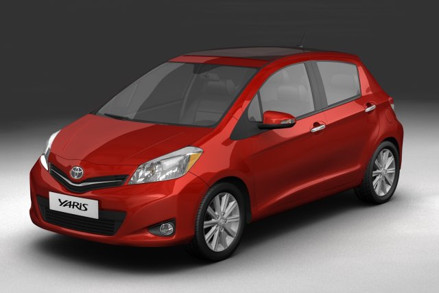toyota yaris vitz 2012 Model 3D .c4d .max .obj .3ds .fbx .stl .blend 