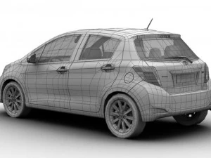 toyota yaris vitz 2012 3D Model