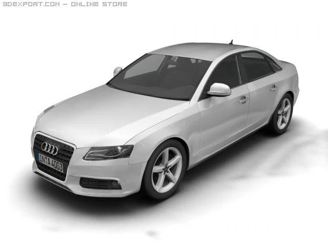 2008 audi a4 3D Model .c4d .max .obj .3ds .fbx .stl .blend 