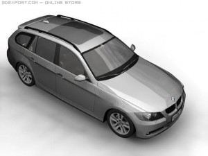 2006 bmw 3 series touring 3D Модель