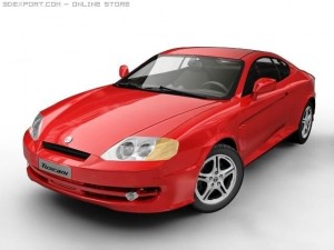2005 hyundai tuscani 3D 모델