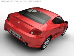 2005 hyundai tuscani 3D Model