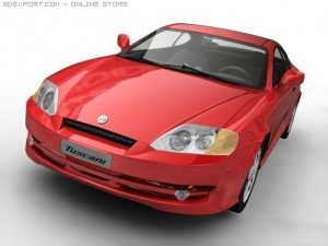 2005 hyundai tuscani 3D Model