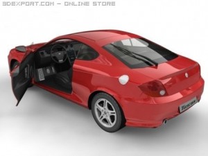 2005 hyundai tuscani 3D Model