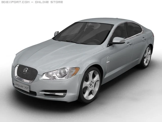 2008 jaguar xf 3D Model .c4d .max .obj .3ds .fbx .stl .blend 