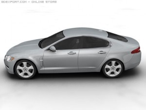 2008 jaguar xf Model 3D