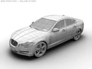 2008 jaguar xf Model 3D