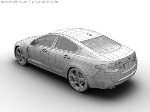 2008 jaguar xf Model 3D