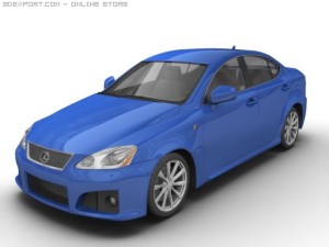 2007 lexus is f 3D Model