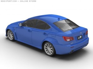 2007 lexus is f 3D Model