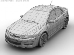 2006 mazda 6 mps Modelo 3D