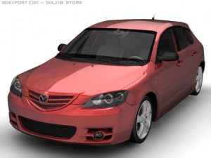 2005 mazda 3 axela hatch 3D Model