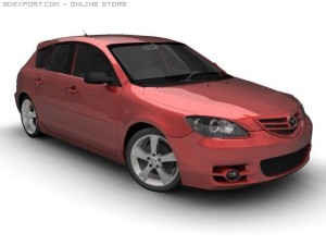 2005 mazda 3 axela hatch 3D Model
