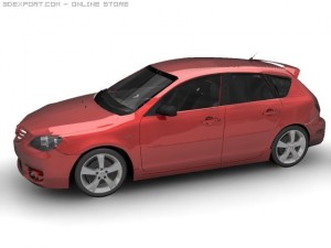 2005 mazda 3 axela hatch 3D Model