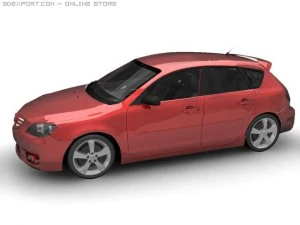 2005 mazda 3 axela hatch 3D Model