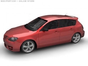 2005 mazda 3 axela hatch 3D Model