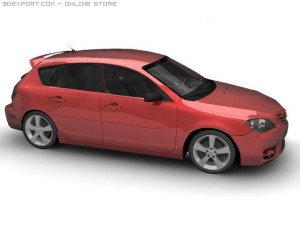 2005 mazda 3 axela hatch 3D Model
