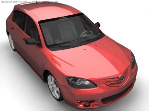 2005 mazda 3 axela hatch 3D Model