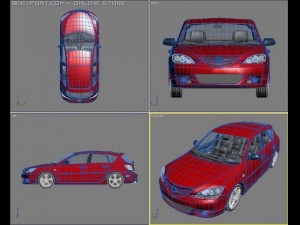 2005 mazda 3 axela hatch 3D Model