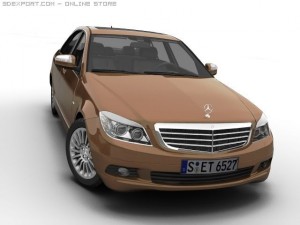 2007 mb c class elegance 3D Model